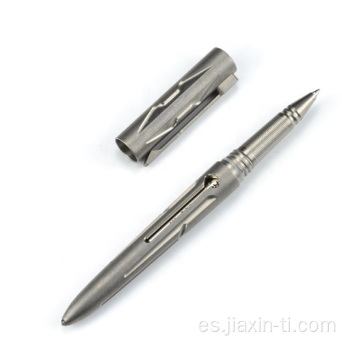 Bolígrafo táctico de titanio de gadget múltiple portátil